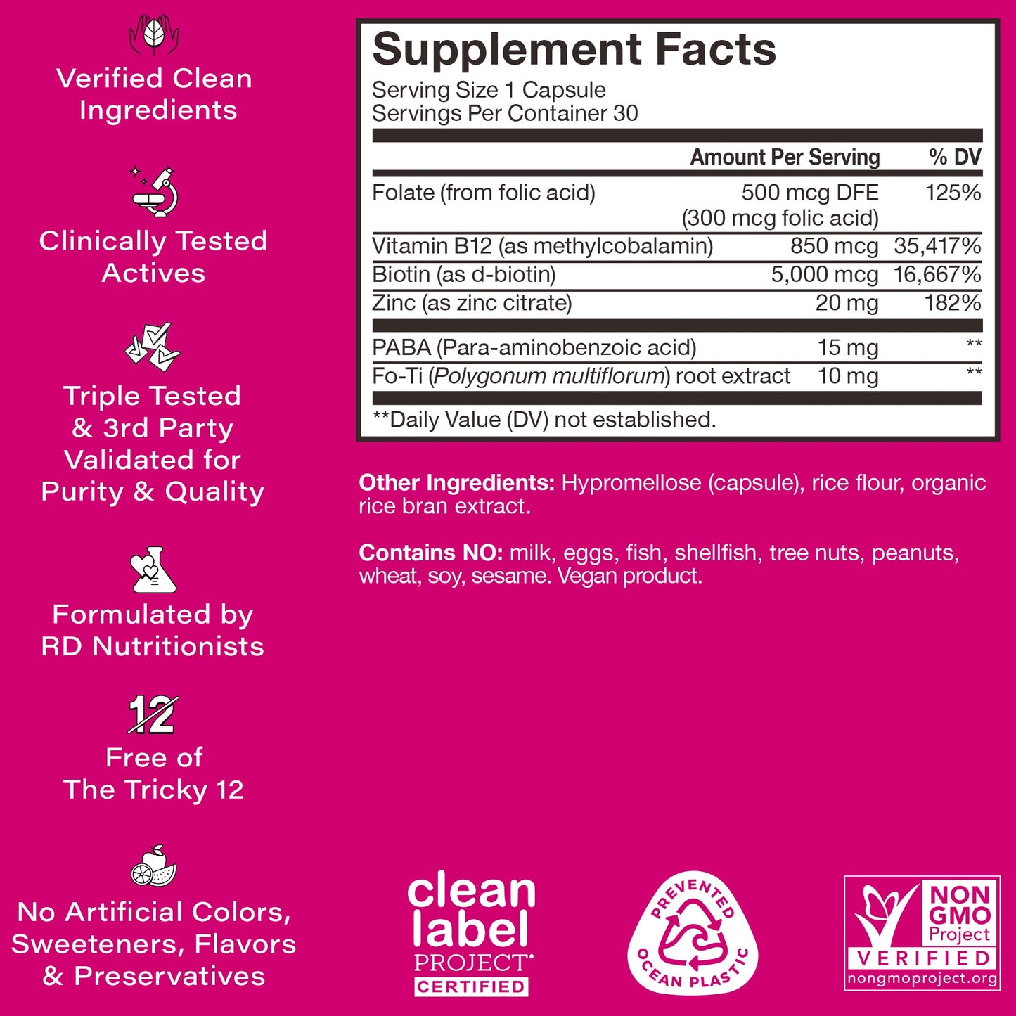 Hair Strong - Capsules for Growth with Biotin. Fo-Ti. & Paba