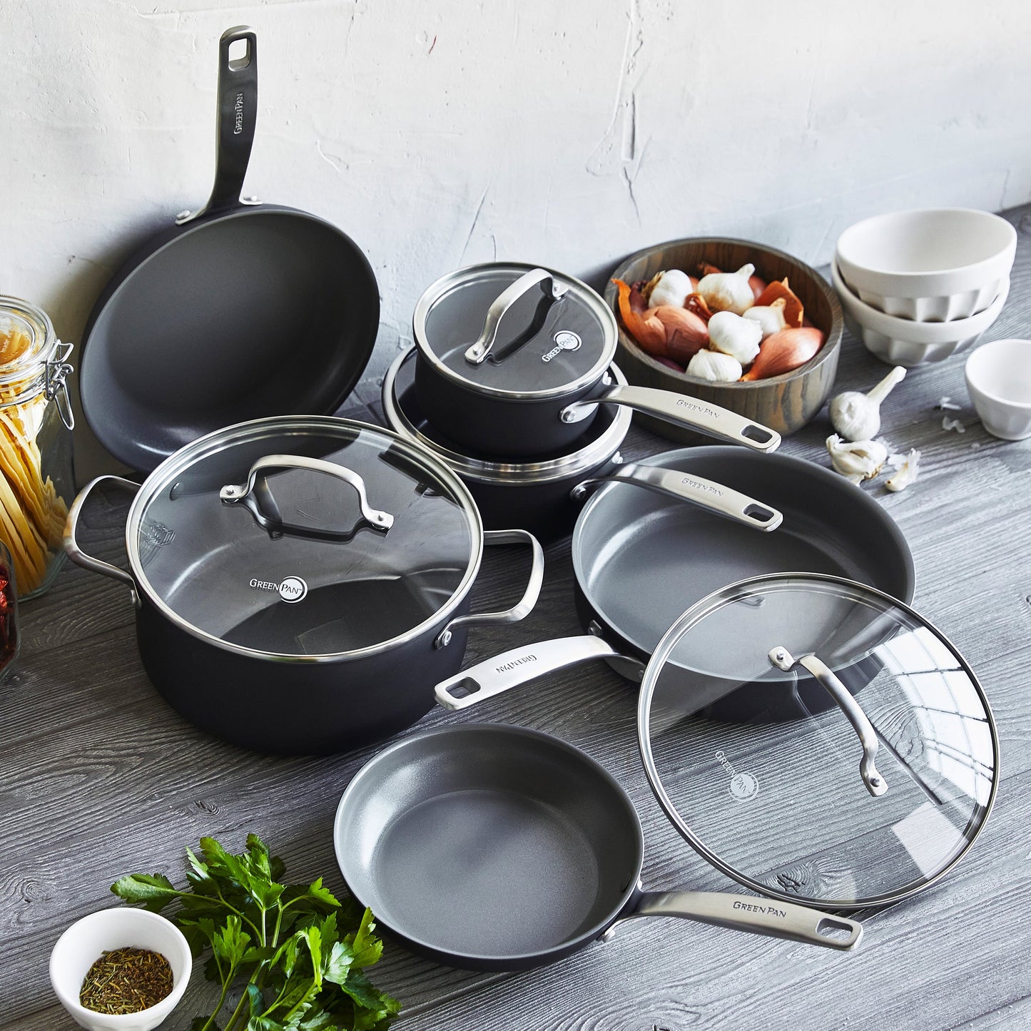 Chatham Ceramic. Non-Stick Cookware Set. 10 Piece